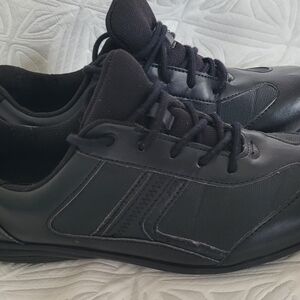 Safe T Step Women’s Slip‑Resistant Work Sneakers – Black, Size 9.5 W